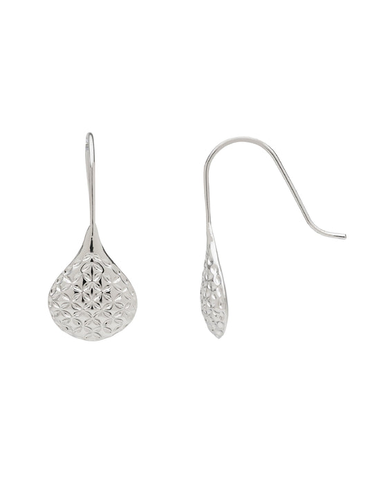 TEXTURED TEAR DROP EARRING