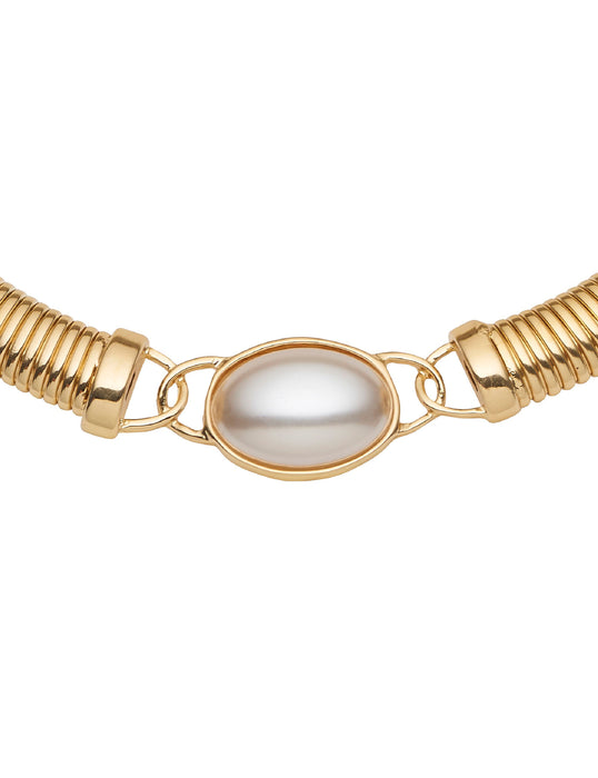 PEARL FEATURE COIL COLLAR NECKLACE