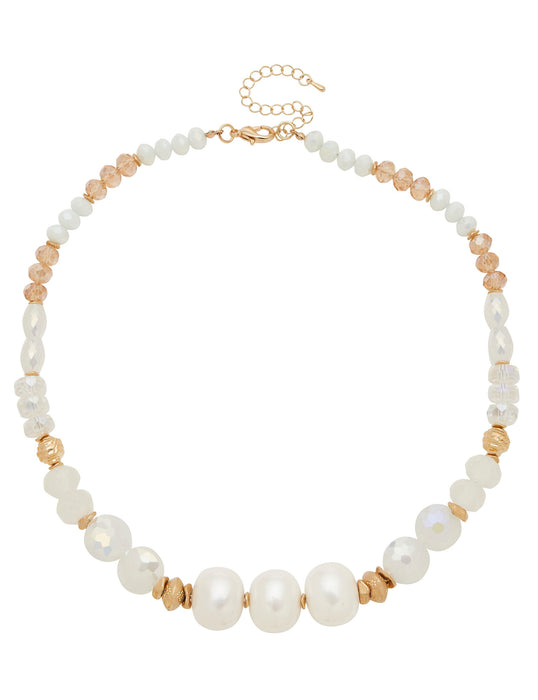 GALA PEARL & STONE NECKLACE