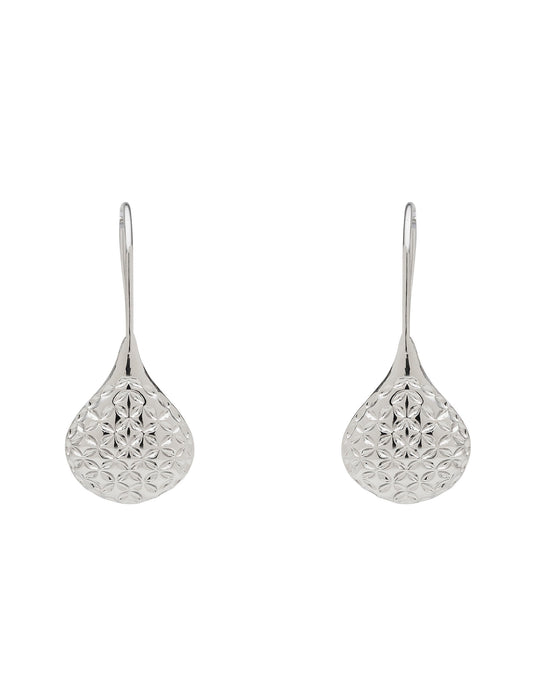 TEXTURED TEAR DROP EARRING