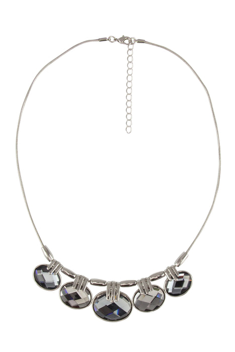 Barcs Australia Oyster Stone Set Women's Silver Plated Necklace