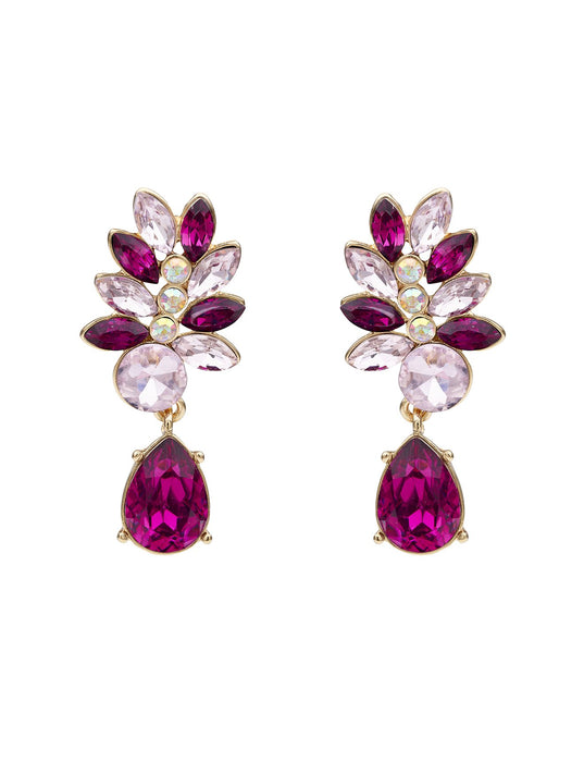 Amelie Stone Set Drop Women's Pink Earrings