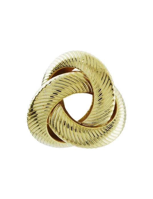 Barcs Australia Textured Knot Women's Gold Plated Earring
