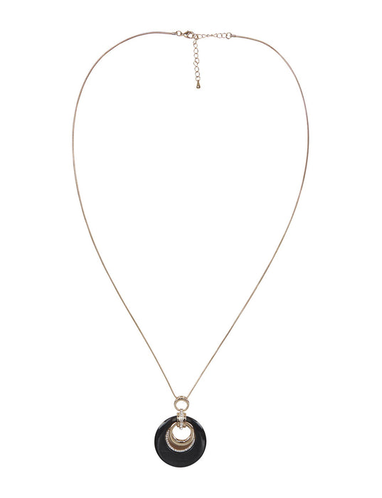 Barcs Australia Cosmic Women's Black and Rose Gold Plated Necklace