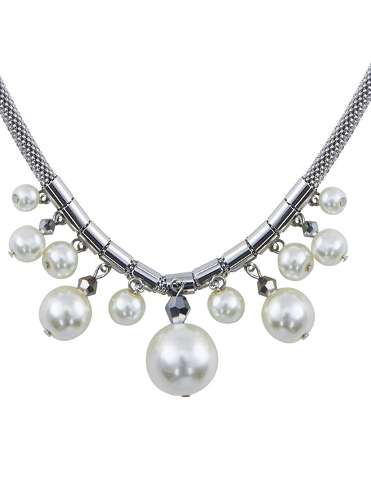 Barcs Australia Interstellar Women's Ivory and Silver Plated Necklace
