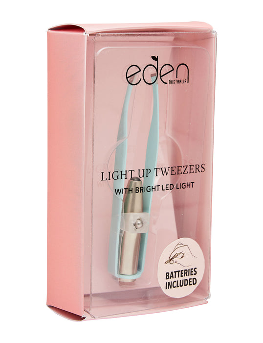 Eden Australia Light Up LED Tweezers - Blue