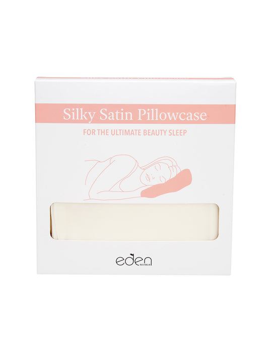 Eden Australia Silky Satin Pillowcase - White