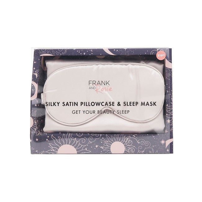 Frank & Rosie Silky Satin Pillowcase and Sleep Mask Set