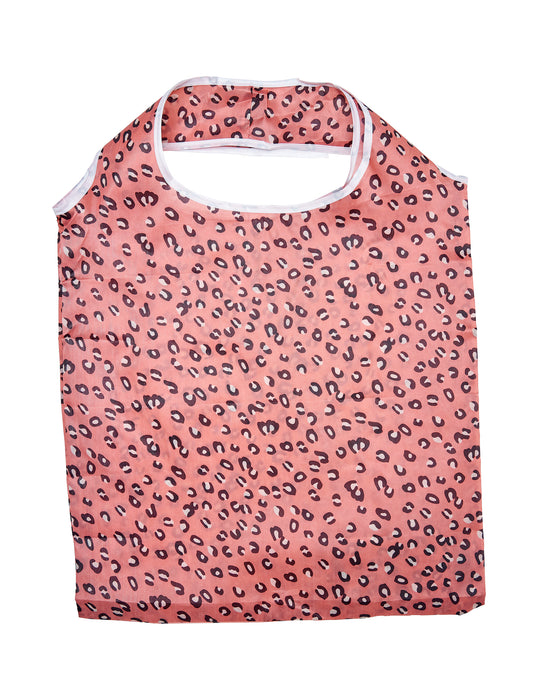 Frank & Rosie Fold Up Shopper - Pink Leopard
