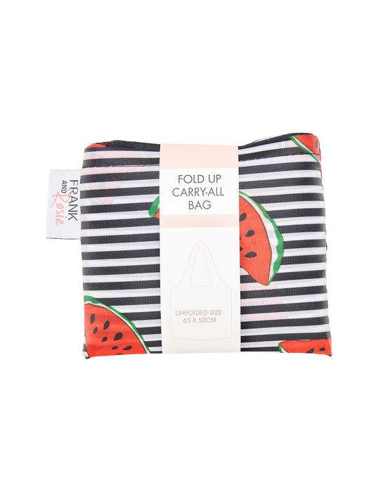 Frank and Rosie XL Fold Up Shopper - Watermelon Stripes