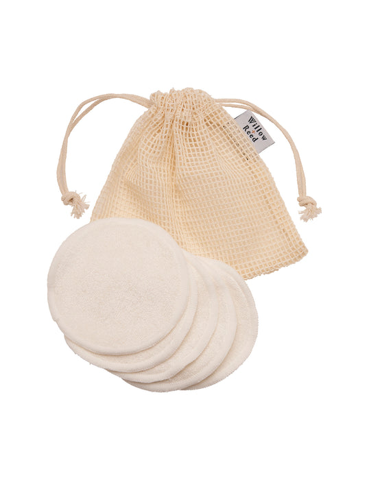 Willow + Reed Makeup Remover Pads - Set of 6 With Laundry Bag