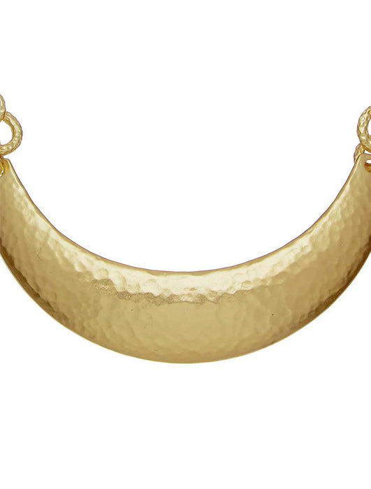 Barcs Australia Battered Bib Women's Gold Plated Necklace
