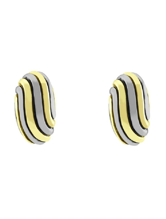 Barcs Australia Ridgeway Women's Two Tone Plated Clip Earrings